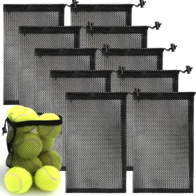 10PCS Mesh Bag - Mesh Drawstring Bag Storage Net Bag for Toys, Tennis Ball, Golf Ball, Camping Clothing, Swimming, Sturdy and Durable