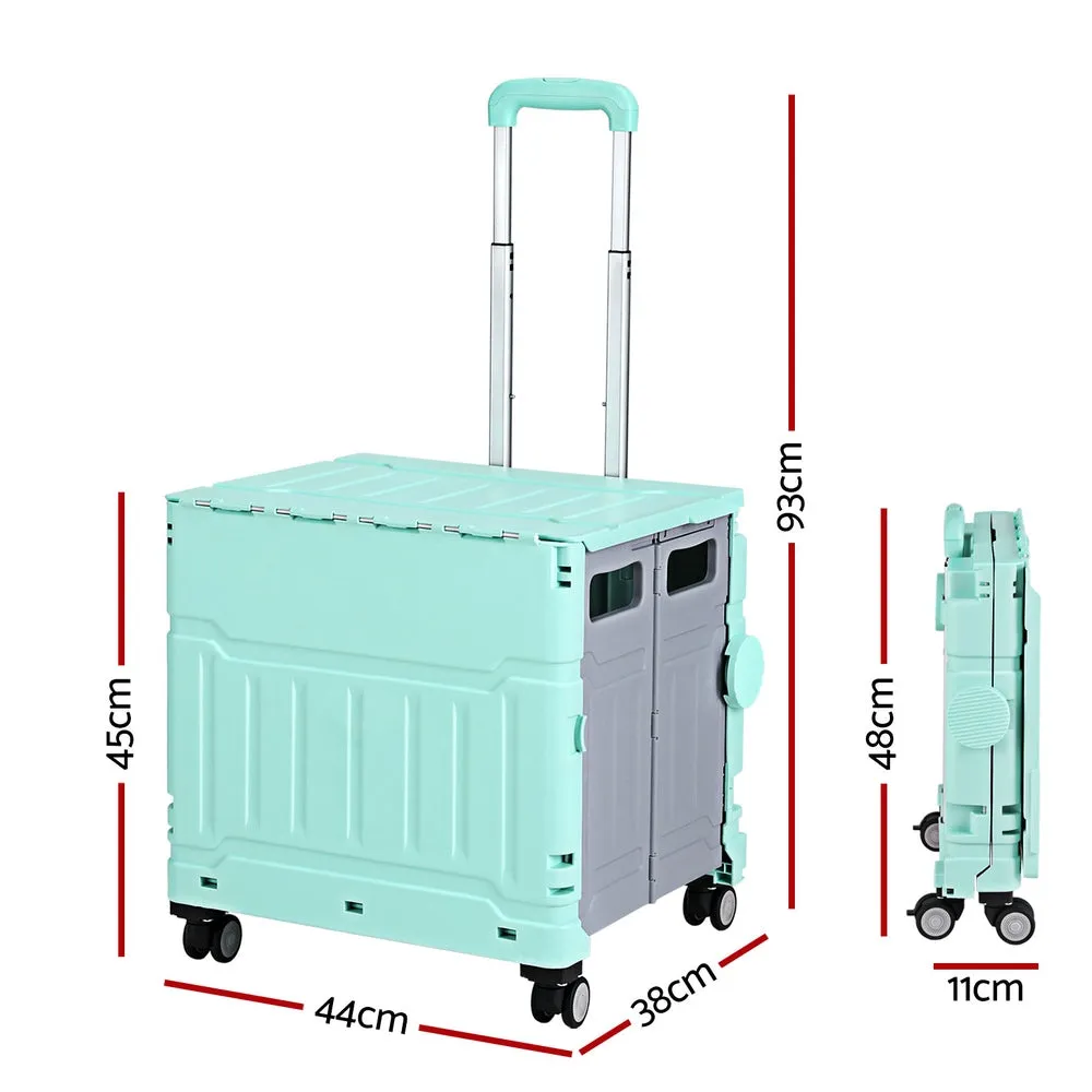 75L Foldable Shopping Trolley with 360° Wheels - Emajin