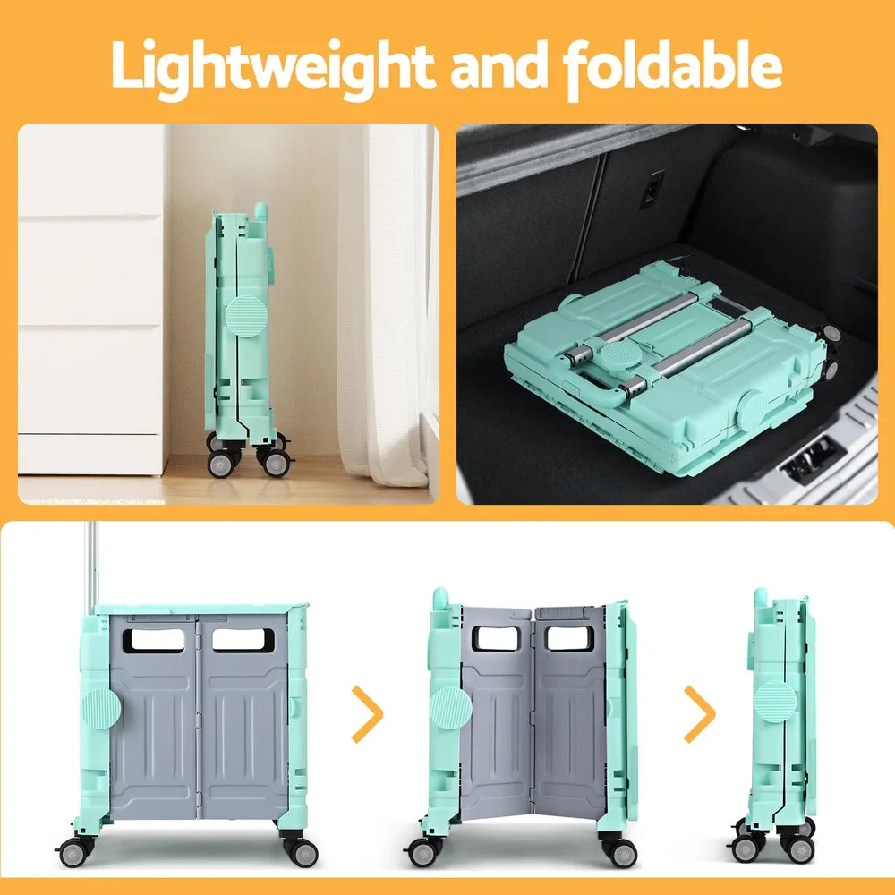 75L Foldable Shopping Trolley with 360° Wheels - Emajin
