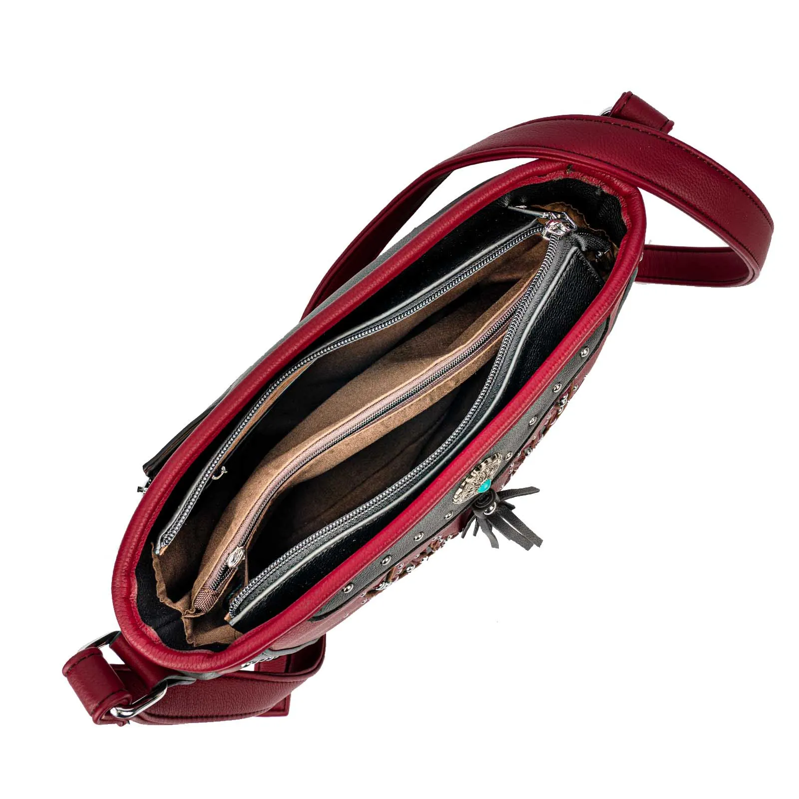 Boho Handbag Crossbody Bag For Women Fashion PU Leather Messenger Shoulder Bag