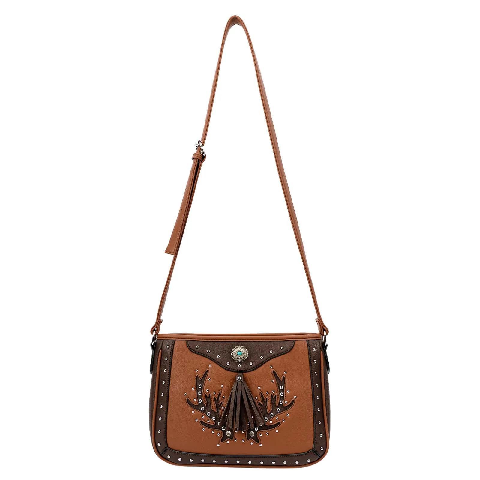 Boho Handbag Crossbody Bag For Women Fashion PU Leather Messenger Shoulder Bag