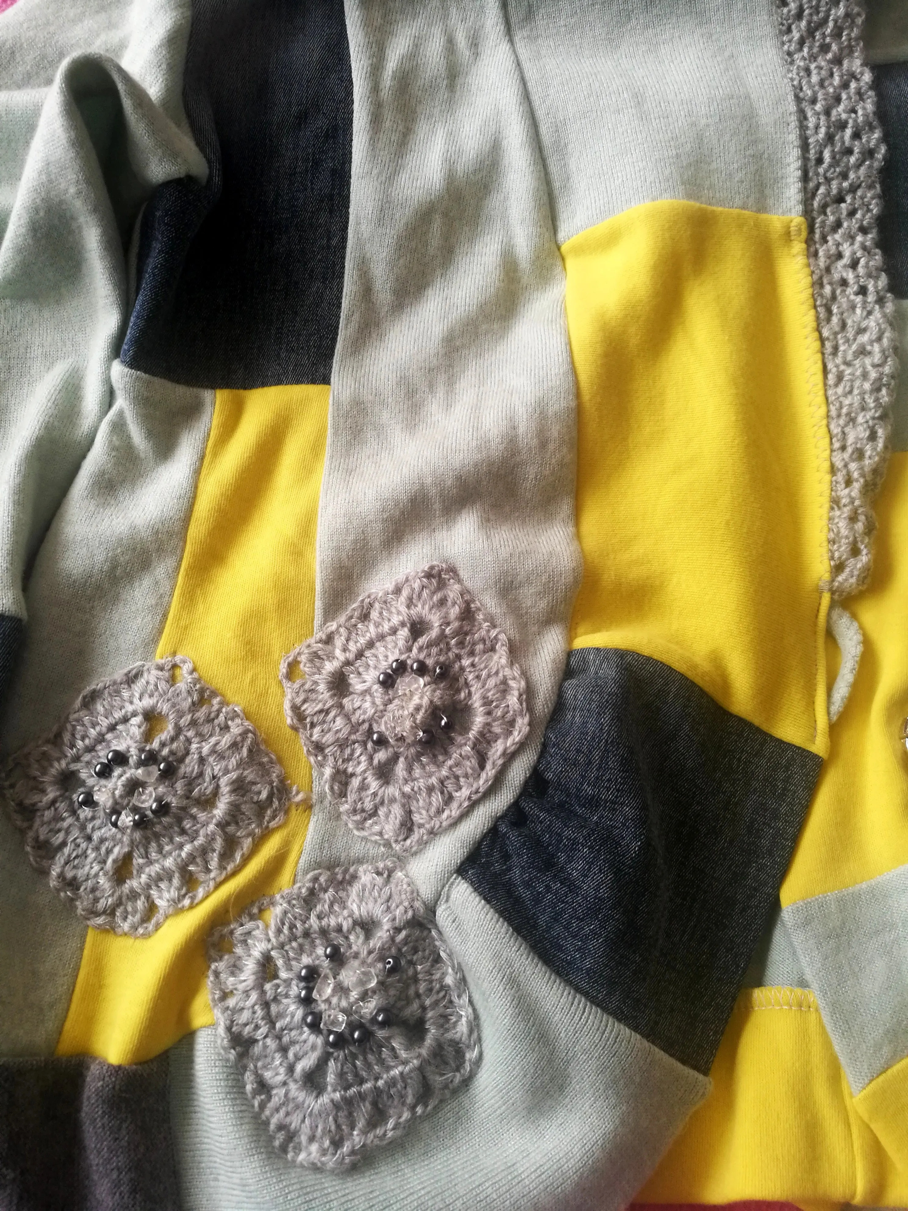 Crop Denim Jacket,M Patchwork Cardigan Jacket