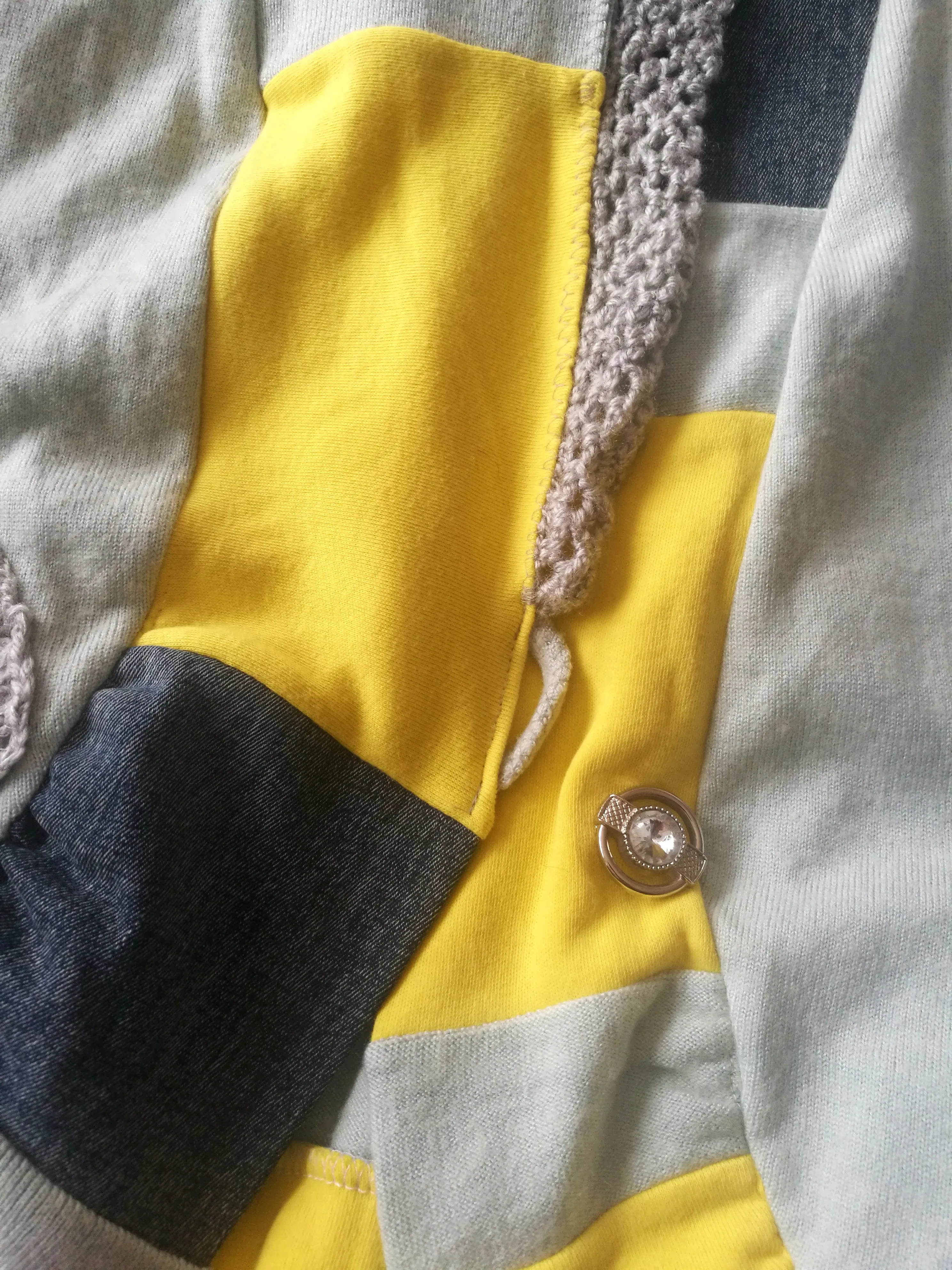 Crop Denim Jacket,M Patchwork Cardigan Jacket
