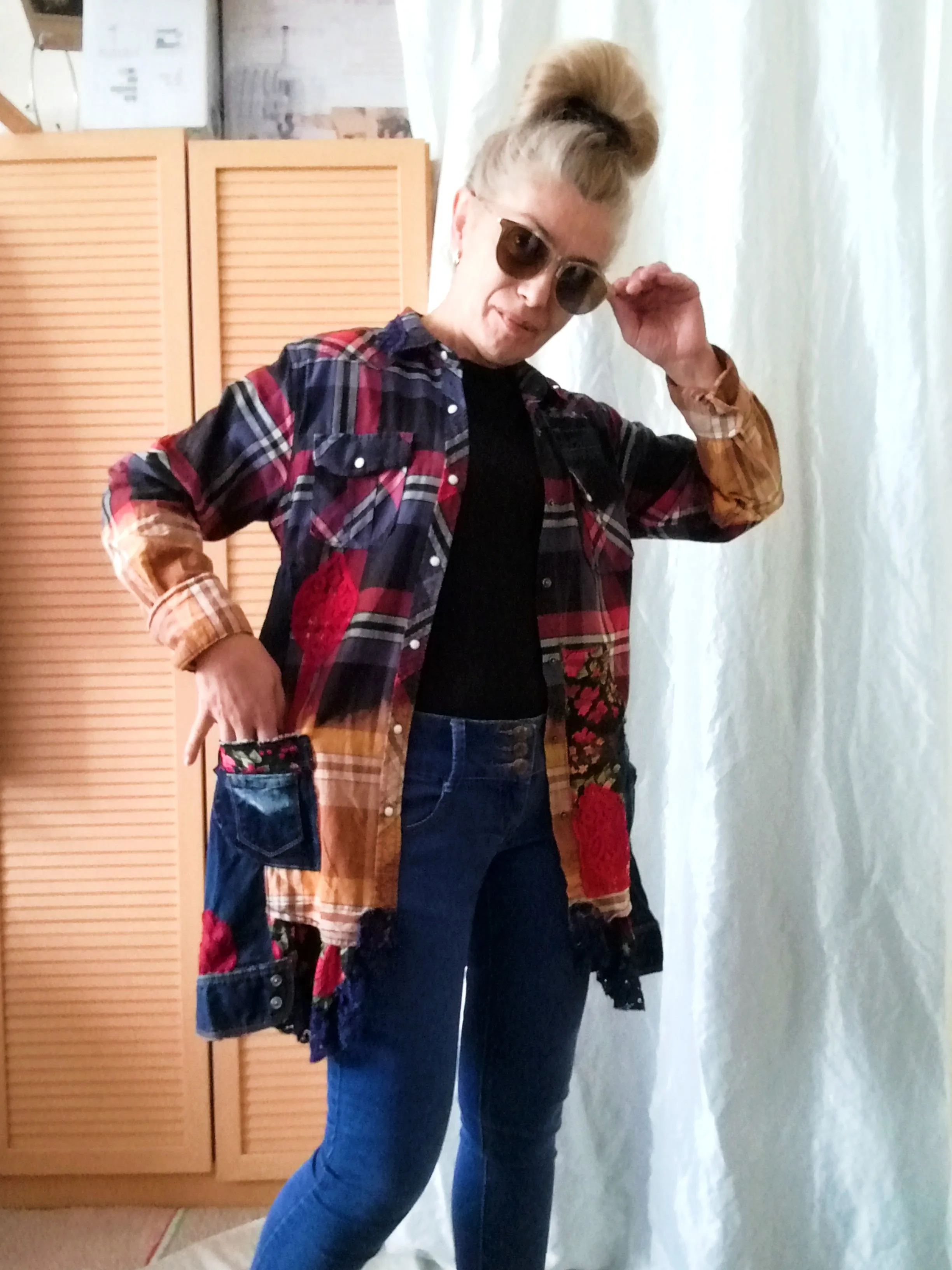 Denim Jacket Dress,M Embroidered Shirt Dress