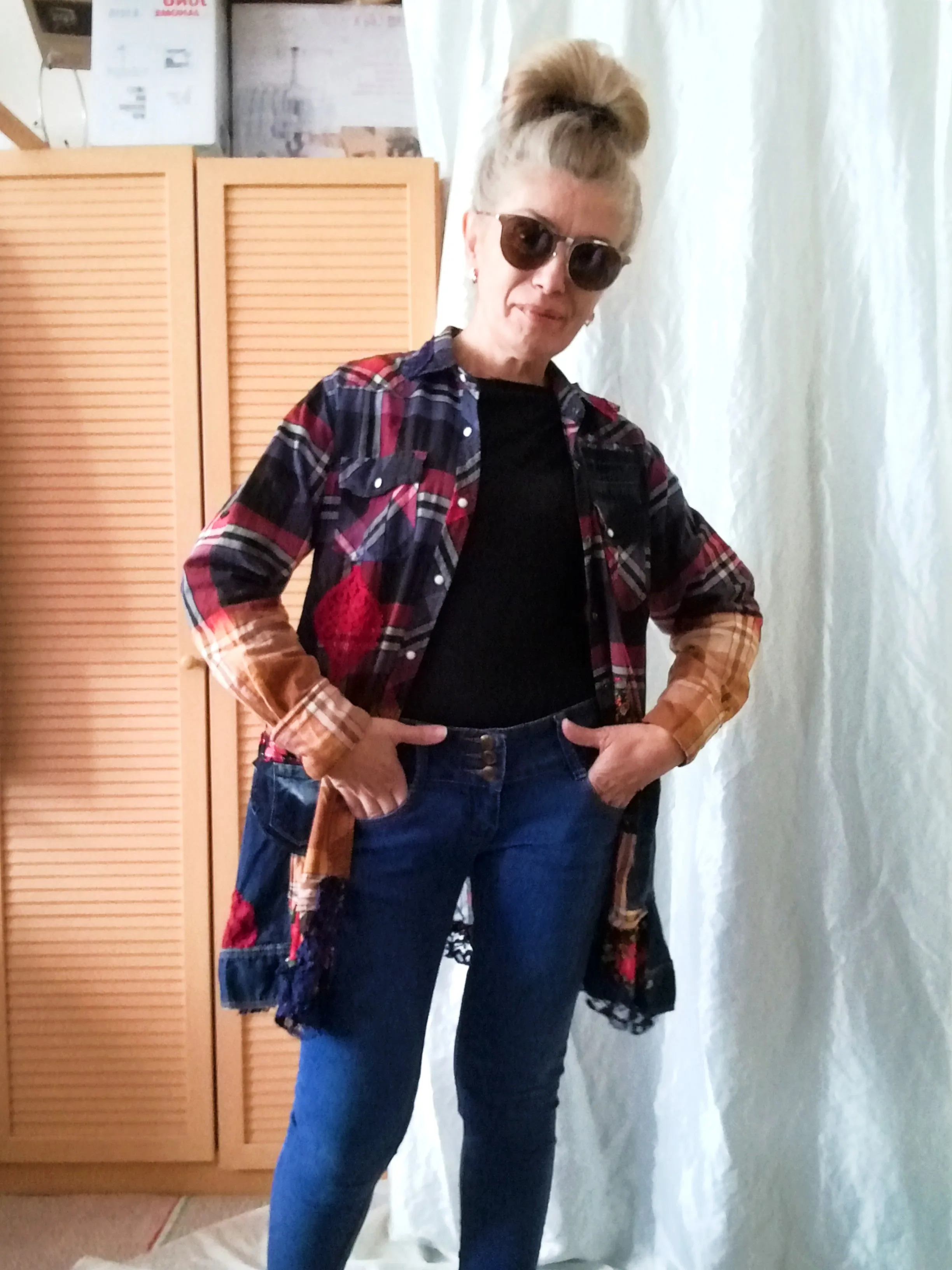 Denim Jacket Dress,M Embroidered Shirt Dress