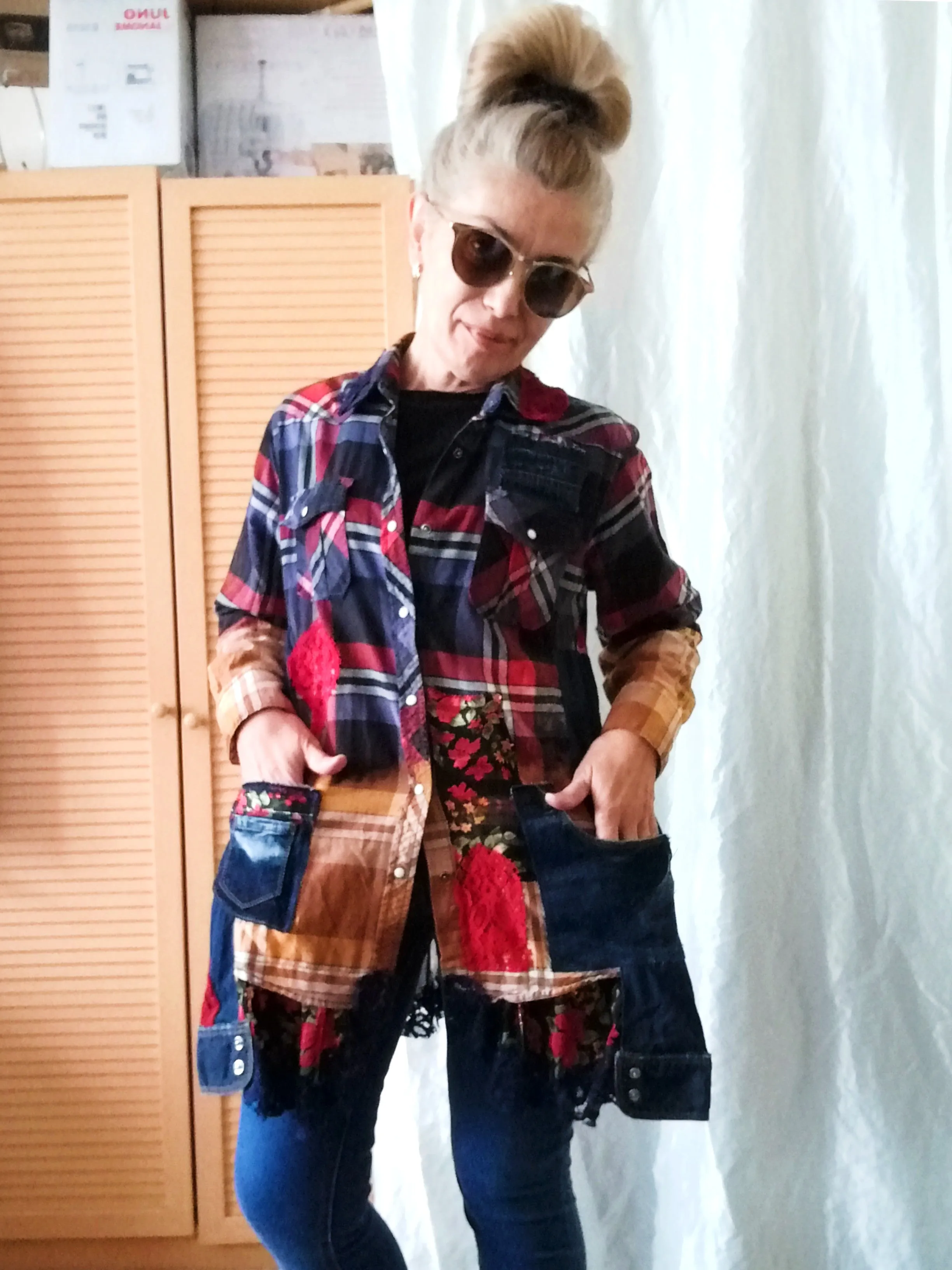 Denim Jacket Dress,M Embroidered Shirt Dress