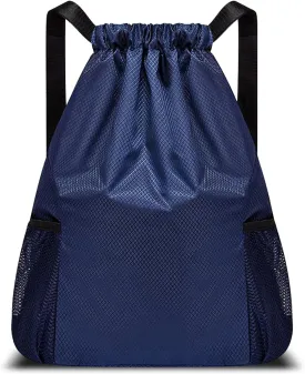 Drawstring Backpack, Oxford Sports Bag Beach Backpack, Gym Backpack for Men Women, String Backpack Drawstring Bags (blue)