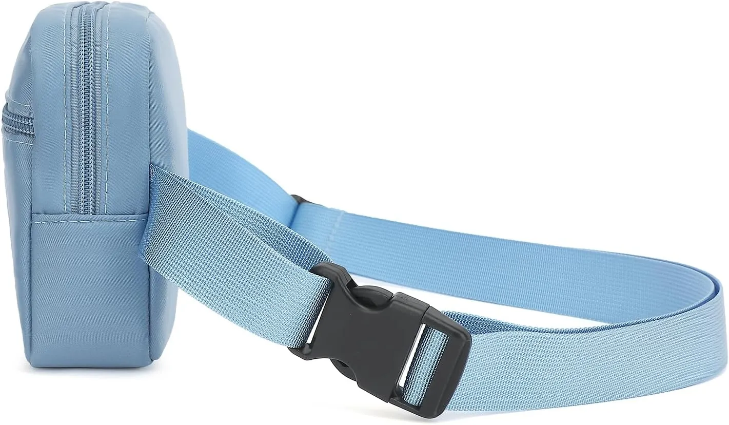 Everywhere Belt Bag,Nylon Cross Body Fanny Pack for Women Men,Waterproof Fashion Waist Packs,Crossbody Bags with Adjustable Strap (Blue)
