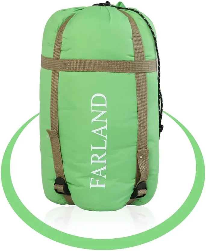 FARLAND Sleeping Bags 30 for Adults Teens Kids with Compression Sack Portable and Lightweight for 3-4 Season Camping, Hiking,Waterproof, Backpacking and Outdoors