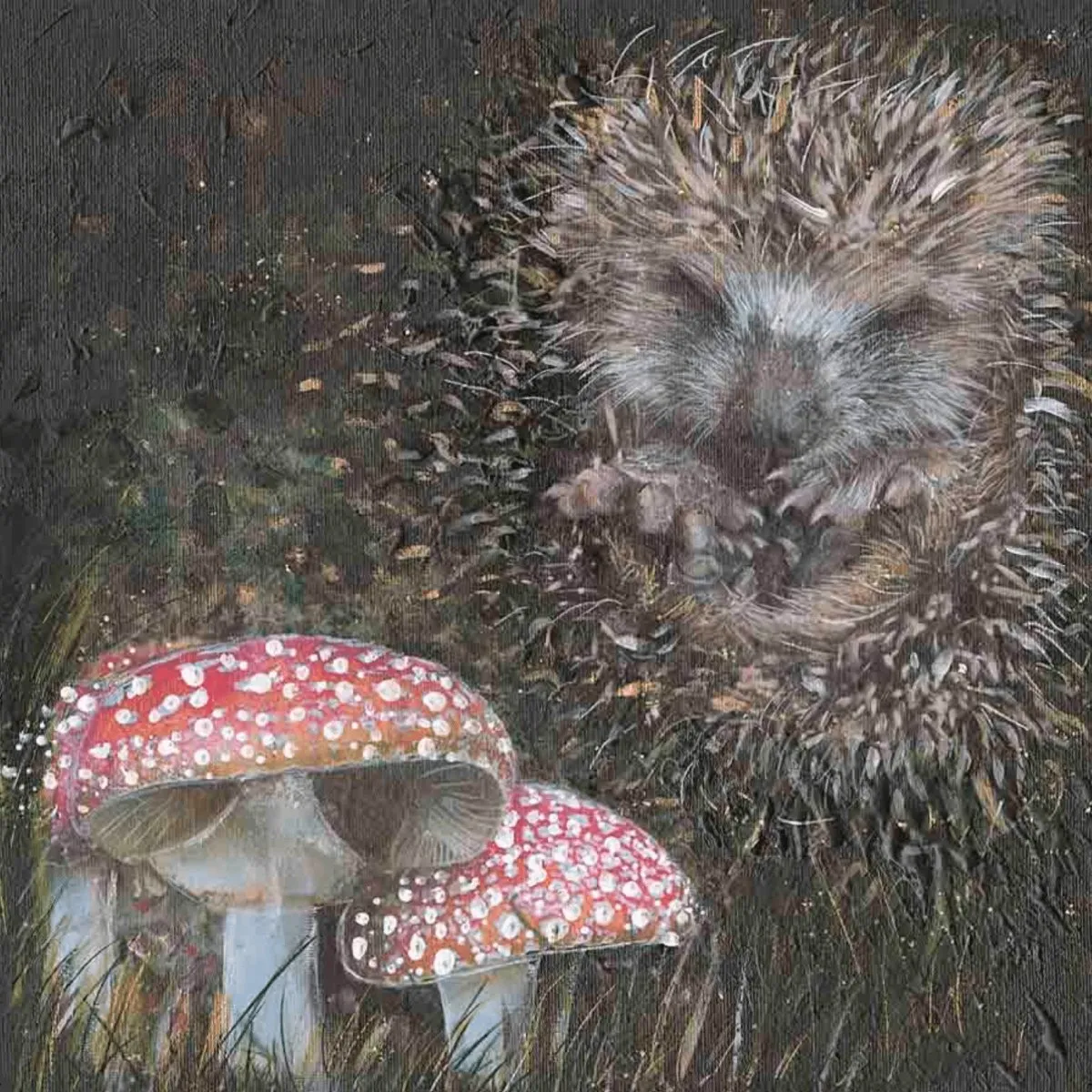 Greeting Card: Kelly Hood - The Hedgehug (Square)