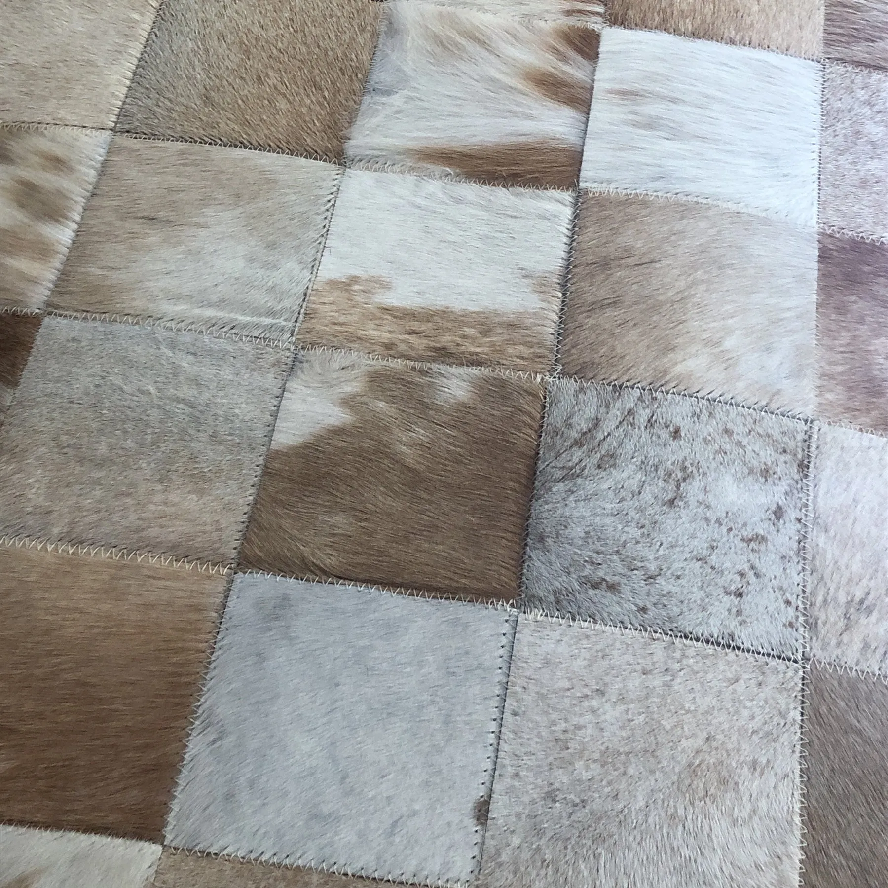 Hand Crafted Leather Rug 4' 11" x 6' 10"