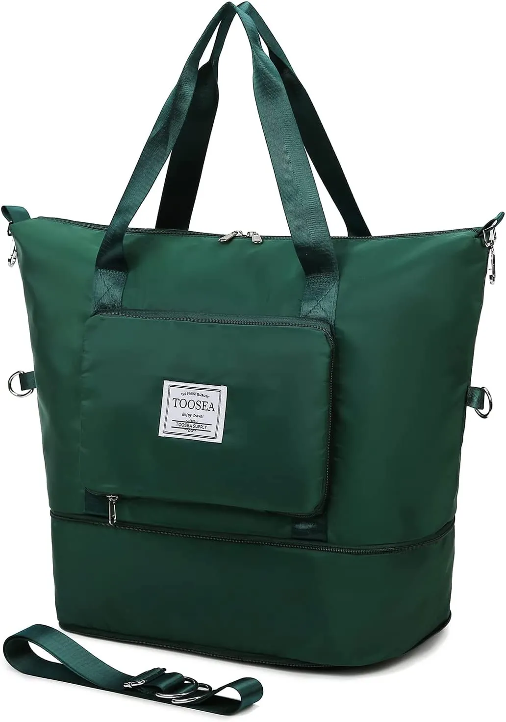 ITEM# 0113   New Foldable Dry/Wet Separation Travel Duffle Bag for Women Carry On with Shoe Compartment Luggage Sleeve, Large Capacity Folding Travel Tote Gym Bag, Weekender Overnight Bag (Watch Video)