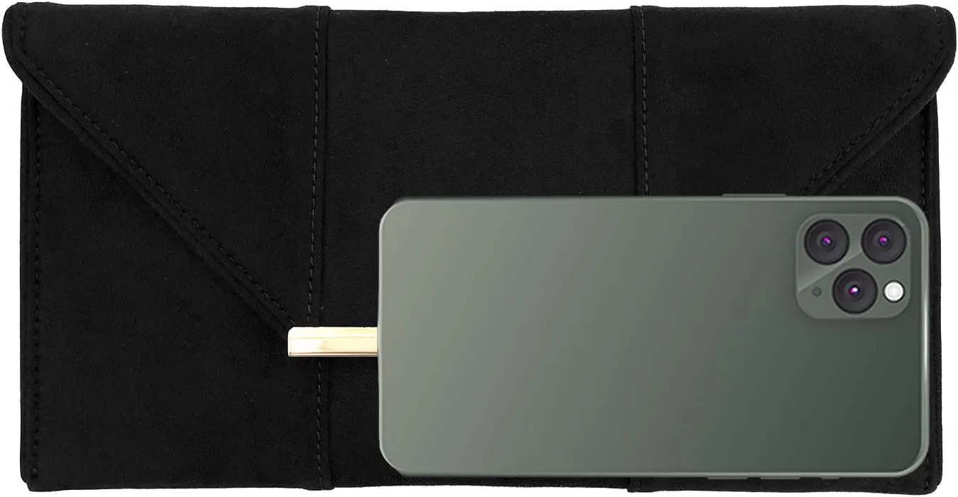 JNB Faux Microsuede Envelope Clutch