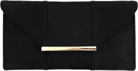 JNB Faux Microsuede Envelope Clutch