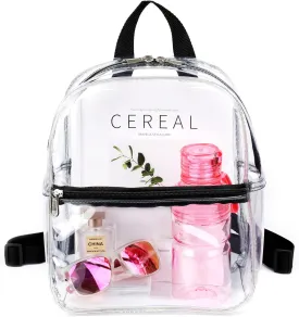 Keepcross Small Clear Backpack 12x6x12 for Stadium Events,Mini Clear Stadium Bag For Sporting Events Games Festivals Concerts,Women Girls Kids