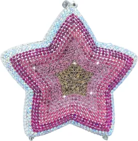 Novelty 3D Star Shape Women Crystal Clutch Evening Bag Party Prom Dinner Rhinestone Clutch Purses and Handbags,Mini