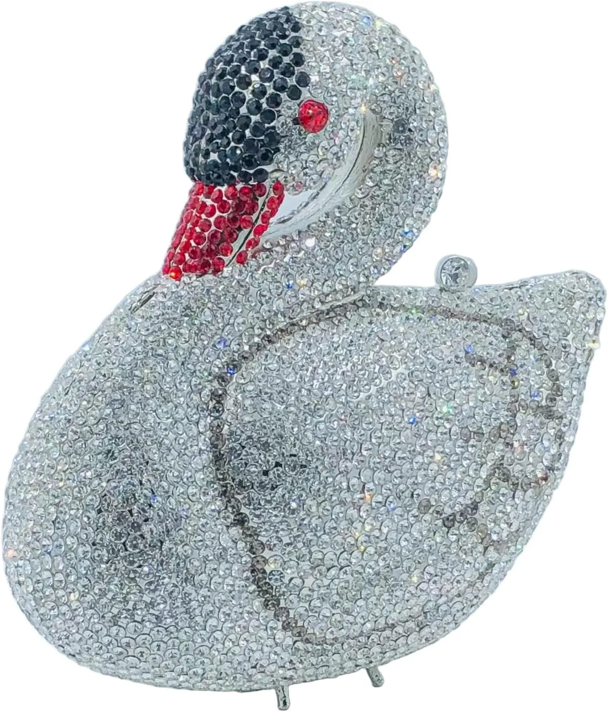 Novelty Swan Crystal Clutch Women Evening Bag and Clutches Party Prom Wedding Handbags Rhinestone Clutch Purses,Mini