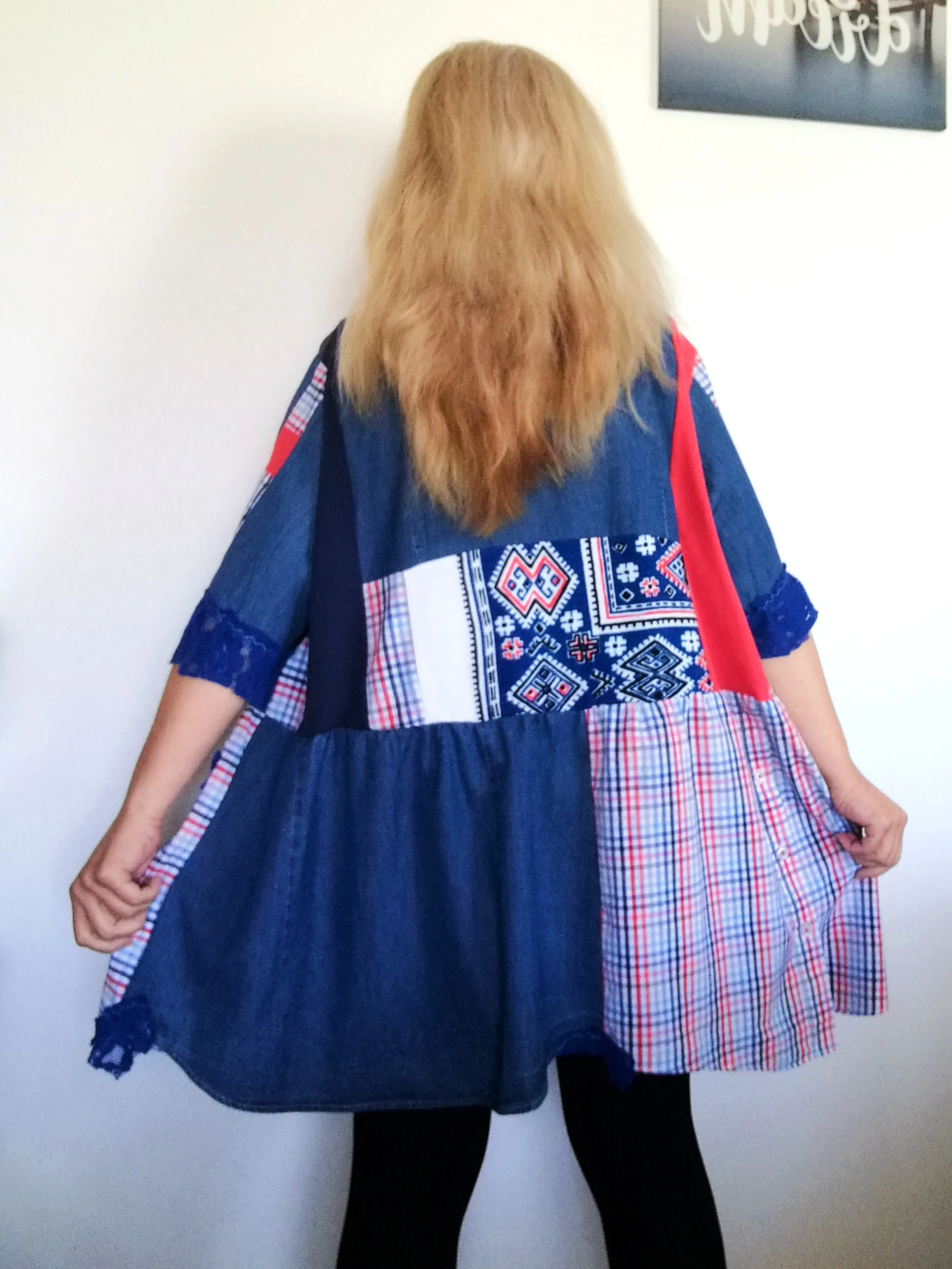 Plus Size Denim Dress 3X/4X Maxi Summer Ethnic Dress
