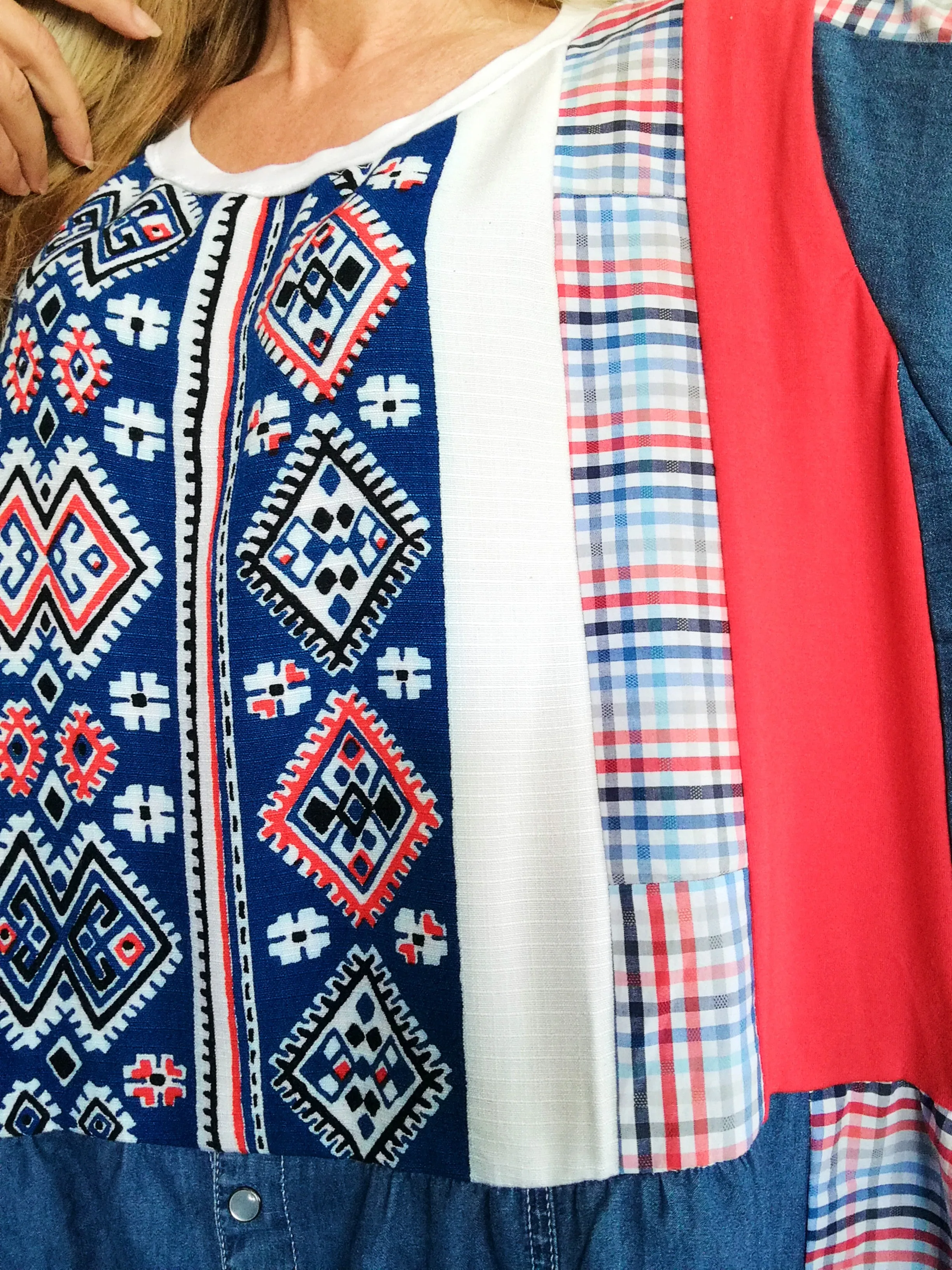 Plus Size Denim Dress 3X/4X Maxi Summer Ethnic Dress