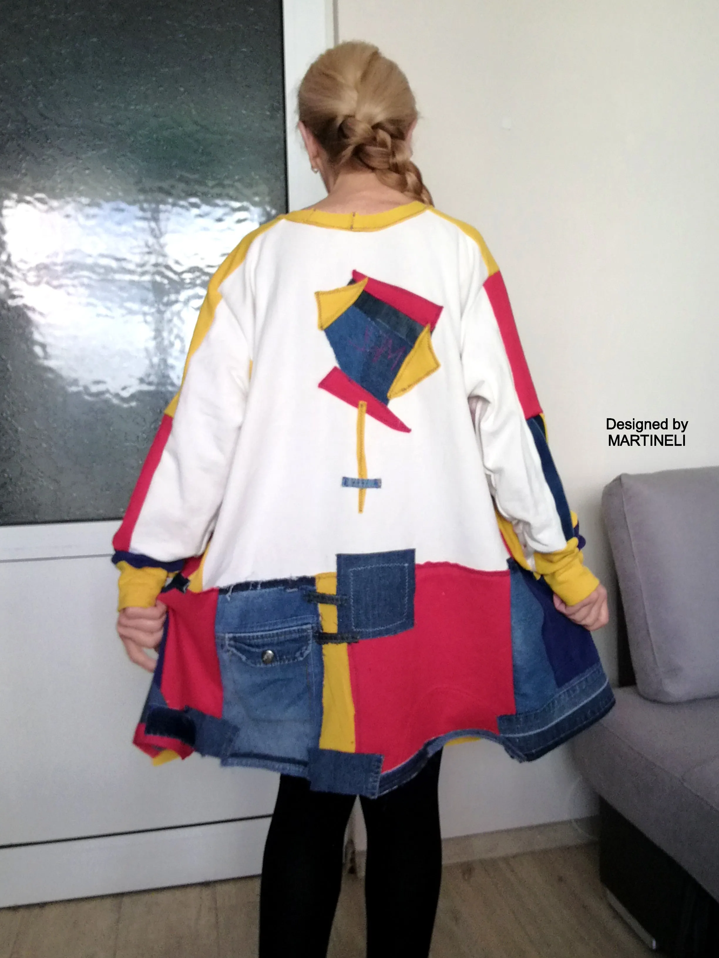 PLUS SIZE DENIM DRESS 3XL MAXI MICKEY MOUSE SWEATSHIRT DRESS