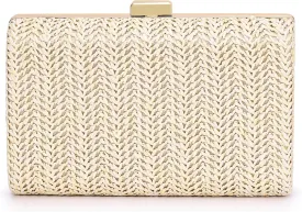 Straw Clutch for Women - Beach Vacation Raffia Bag, Trends Cute Purse, Beach Bag