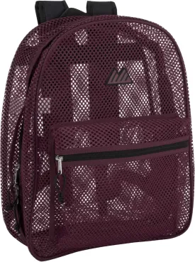 Summit Ridge Mesh Backpacks for Kids, Adults, School, Beach, and Travel, Colorful Transparent Mesh Backpacks with Padded Straps Large