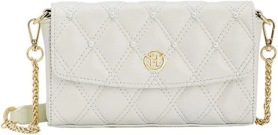 VICTORIA HYDE Quilted Purse Clutch Handbag for Women Leather Crossbody Bag Travel Pearl Envelope Bag