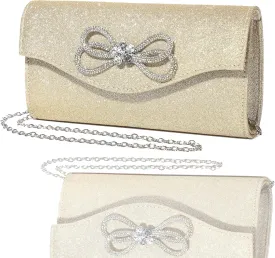 Women Diamond Bow Evening Bag Rhinestone Clutch Purse Wedding Prom Purse Formal Cocktail Party Handbag