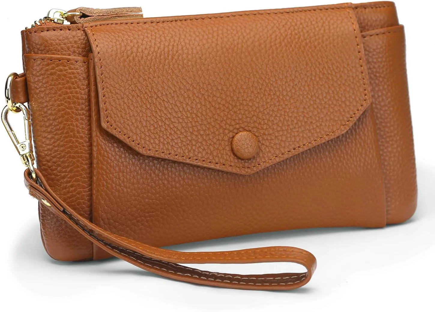 YALUXE Women's Genuine Leather Wristlet Handbags Envelope Style Cell Phone Purse Card Holder Clutch Wallet